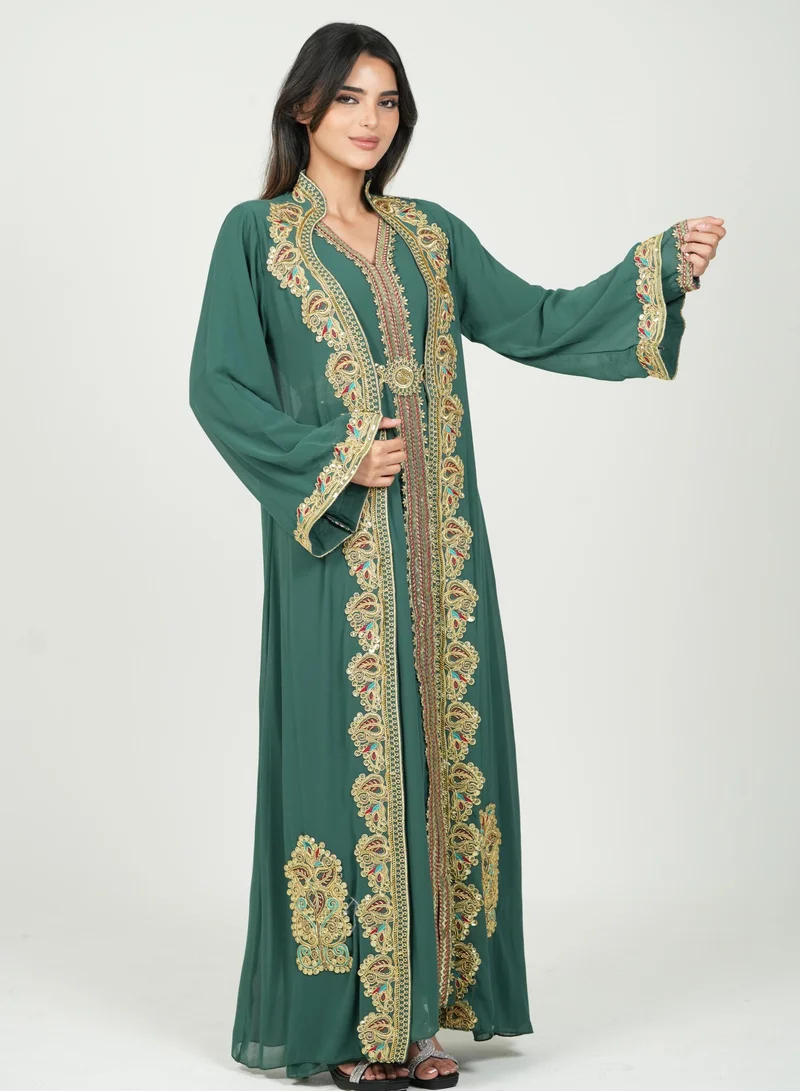 AL BENT AL SHARQIEH embroidered kaftan dress jalabia