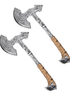 Halloween Knife Halloween Fake Axe: Plastic Metal Silver Axe, Cospaly Fancy Dress Prop, Realistic Axe Props for Halloween Paty Masquerade Performance 2PCS Vintage Without Bloody Fake Axe
