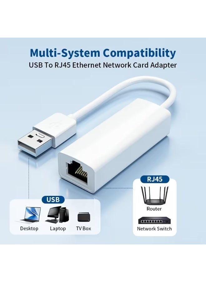 HMC USB 2.0 to RJ45 Ethernet Adapter – 100Mbps Plug & Play LAN Network Adapter for Laptop & PC - Image 3
