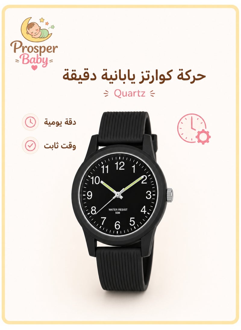 بروسبير بيبي ساعة أطفال تعليمية بعقارب للأولاد والبنات، قرص واضح سهل القراءة، حركة كوارتز يابانية، سوار ناعم، مقاومة للماء 50 متر، ساعة خفيفة للاستخدام اليومي للأعمار 4-12 سنة - Image 4