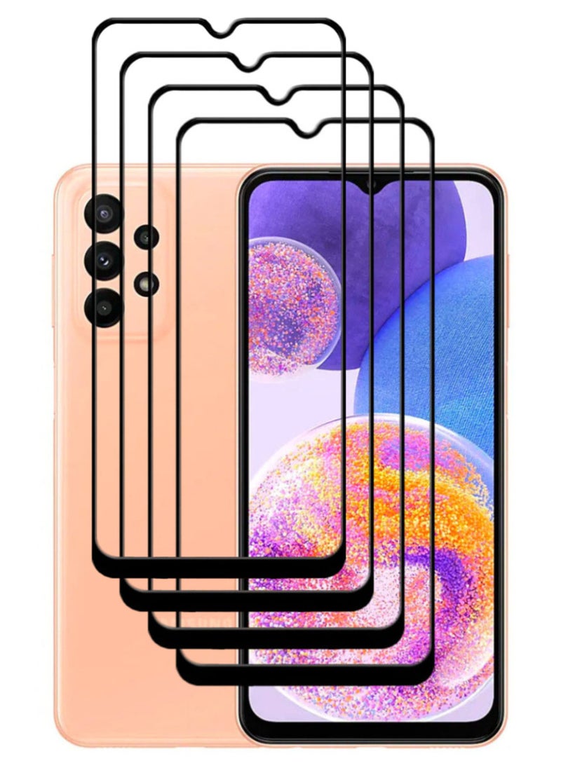 ACLIX 4 Pieces Antistatic ESD Dustproof Premium Quality High Definition Tempered Glass Screen Protector Designed For Samsung Galaxy A23 - Image 1