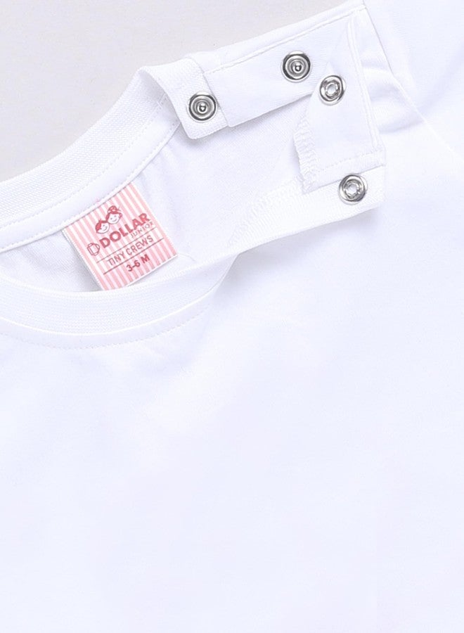 دولار أفرولات أطفال من دولار جونيور، بنين وبنات، أبيض - كحلي، مقاس 1-3 أشهر - Image 5