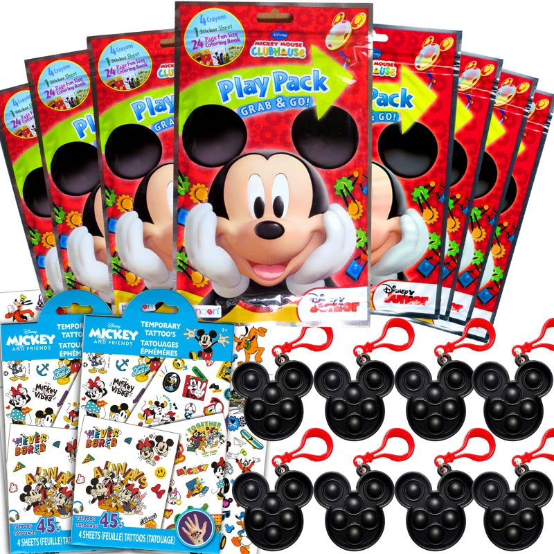 Bendon Disney Mickey Mouse Party Favor Bundle for Kids 8 Play Packs with Mini Coloring Books Stickers for Boys Birthday Party Supplies - Image 2