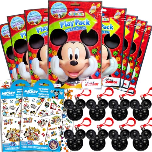 Bendon Disney Mickey Mouse Party Favor Bundle for Kids 8 Play Packs with Mini Coloring Books Stickers for Boys Birthday Party Supplies - Image 1