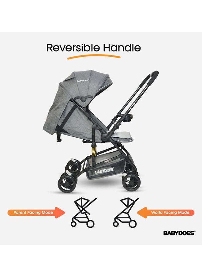 Baby Stroller OLLA R+ With Reversible Handle 5-point safety harness And Easy One-Hand Fold Cup Holder 0 To 4 Year Up To 20 Kg Grey - pzsku/Z9975796BB8422E59824BZ/45/_/1735536171/a486b2f3-d9a2-4b81-b6b7-62d64312eb3a