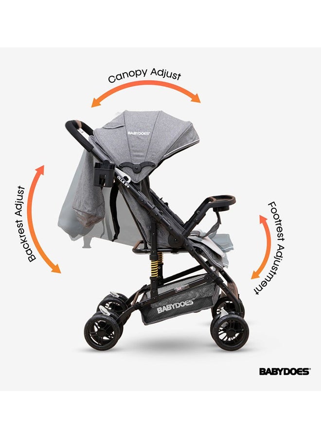 Baby Stroller OLLA R+ With Reversible Handle 5-point safety harness And Easy One-Hand Fold Cup Holder 0 To 4 Year Up To 20 Kg Grey - pzsku/Z9975796BB8422E59824BZ/45/_/1735536174/cedde46e-2ebe-4e11-b308-ee43908b3e92