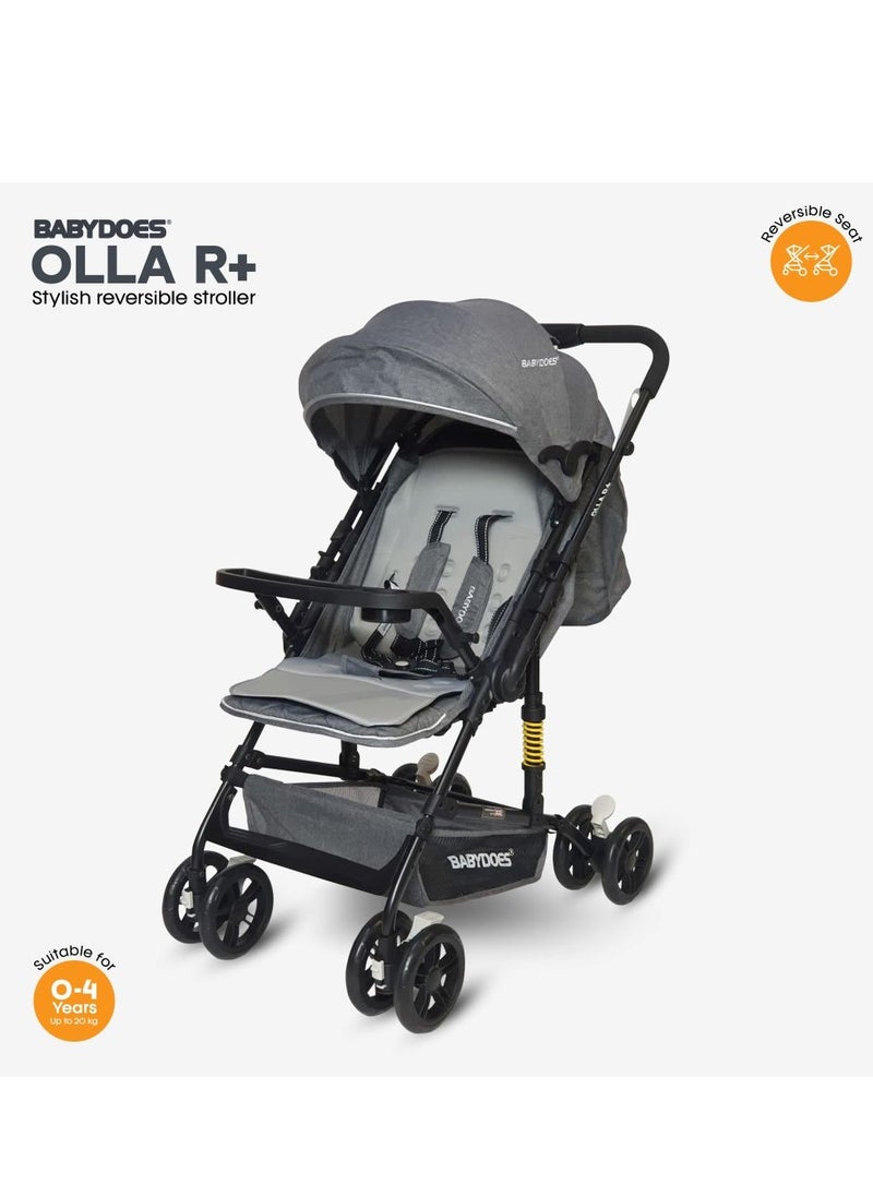 Baby Stroller OLLA R+ With Reversible Handle 5-point safety harness And Easy One-Hand Fold Cup Holder 0 To 4 Year Up To 20 Kg Grey - pzsku/Z9975796BB8422E59824BZ/45/_/1735825054/1e317ed8-1c83-49fb-bcac-1ba1ad8ea89e