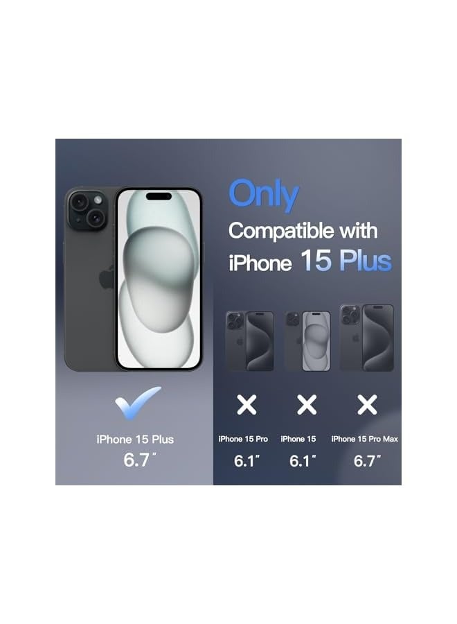 Jetech Magnetic Case for iPhone 15 Plus 6.7-Inch Compatible with MagSafe, Translucent Matte Back Slim Shockproof Phone Cover (Black) - Image 2