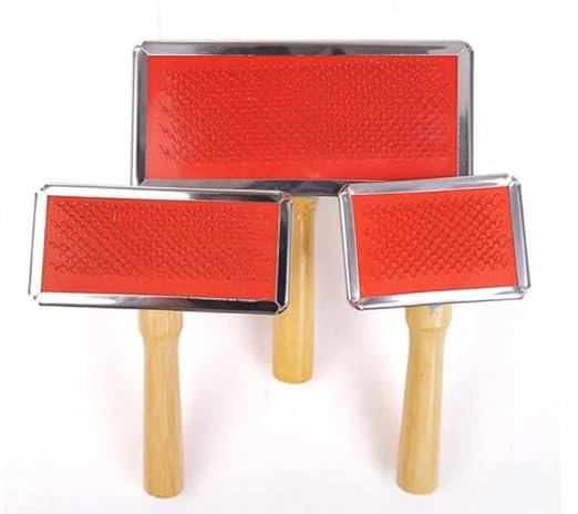 MYSELF PRODUCTS CP- 2226 WOODEN HANDLE SLICKER BRUSH SMALL BRUSH - Image 2