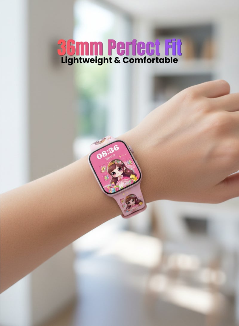 modio MW20 Mini Smart Watch for Ladies & Girls 36mm Pink Dial Bluetooth Fitness Watch for Women - Image 2