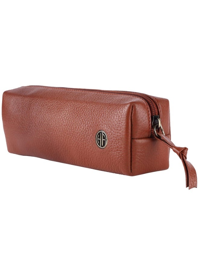 HAMMONDS FLYCATCHER Utility Pouch-Multi-Use Genuine Leather Pencil Case, Cosmetic Pouch, Stationery Pouch, Coin Pouch, Makeup Brush Pouch For Women & Men-School & Office Organizer - Image 1