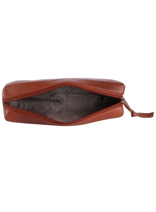 Hammonds Flycatcher  Utility Pouch-Multi-Use Genuine Leather Pencil Case, Cosmetic Pouch, Stationery Pouch, Coin Pouch, Makeup Brush Pouch For Women & Men-School & Office Organizer  | Best Price UAE