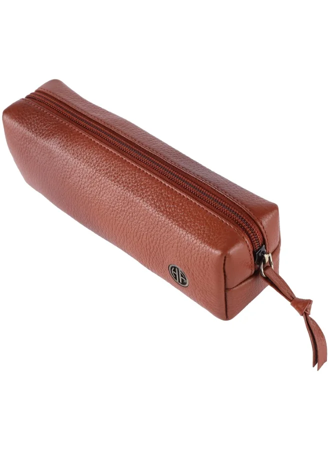 Hammonds Flycatcher  Utility Pouch-Multi-Use Genuine Leather Pencil Case, Cosmetic Pouch, Stationery Pouch, Coin Pouch, Makeup Brush Pouch For Women & Men-School & Office Organizer  | Best Price UAE