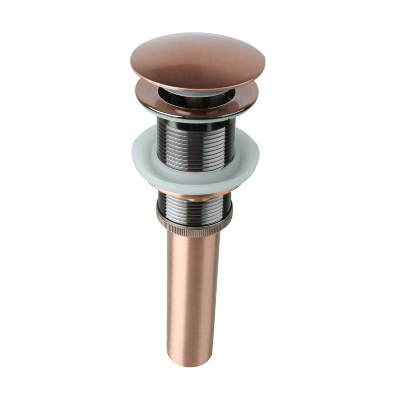 Akicon Copper Push Button Bathroom Sink Drain Stop  Pop Lavatory Stopper Without Overflow Bathroom Basin