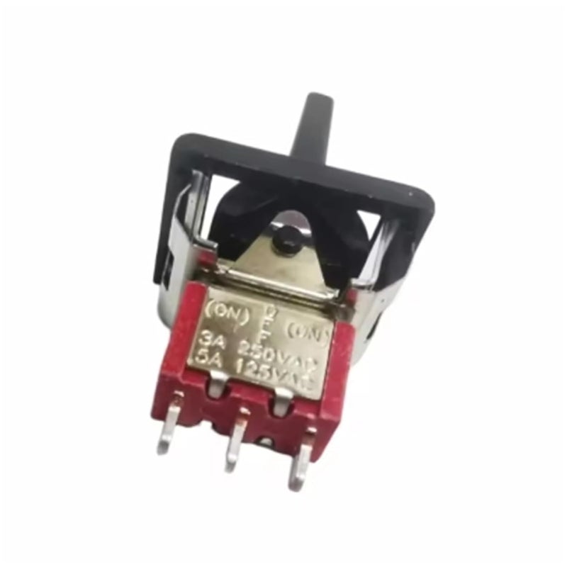 قطعتان من مفتاح الروكر T80 R، SPDT، 3 أوضاع، لحظي، إيقاف، تبديل، AC250V، 3A، إعادة ضبط تلقائية - Image 5