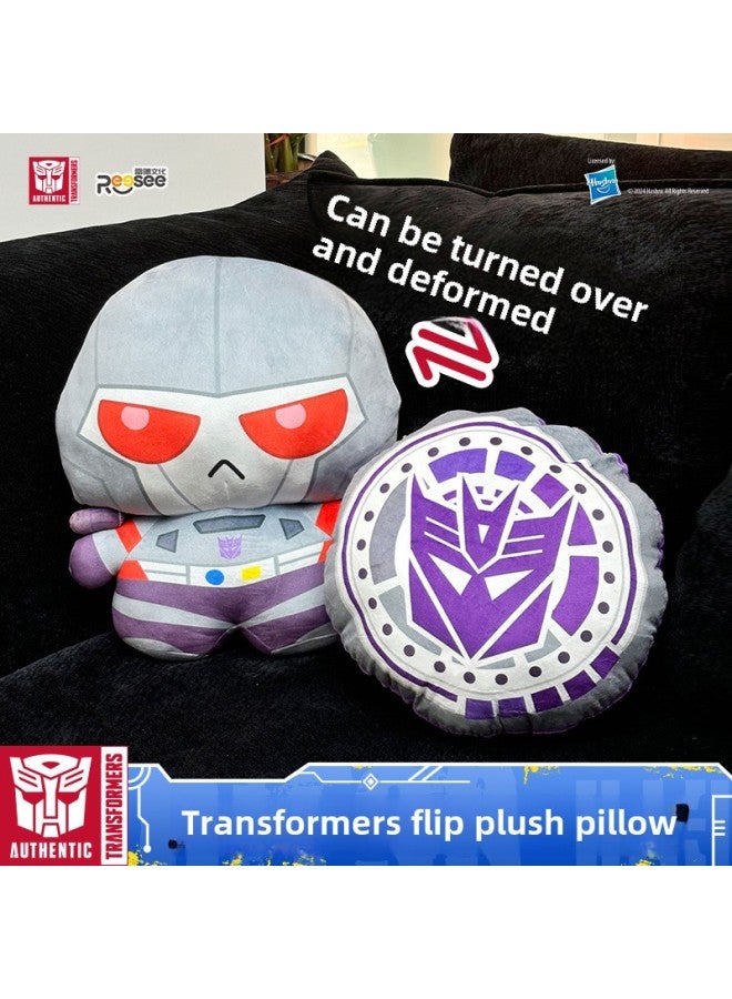 Genuine Transformers Flip Deformed Plush Pillow Optimus Prime Bumblebee Megatron Cushion Cushion Cushion Toy-Color:Transformers Flip Transformers Plush Pillow