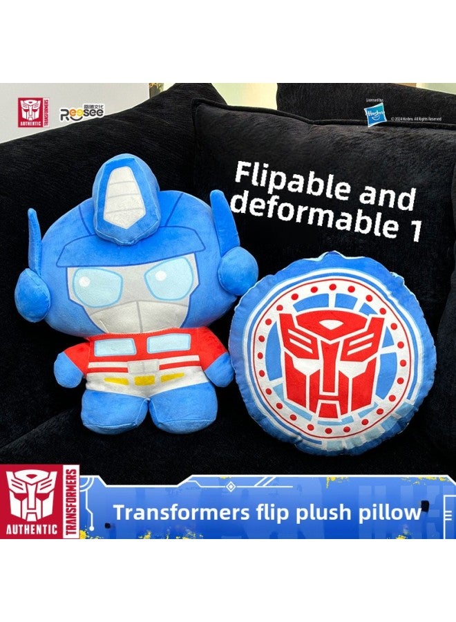 Genuine Transformers Flip Deformed Plush Pillow Optimus Prime Bumblebee Megatron Cushion Cushion Cushion Toy-Color:Transformers Flip Transformers Plush Pillow