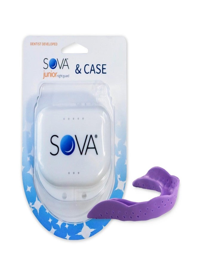 SOVA Junior Night Guard with Case, Purple Punch - 1.6mm Thin - Custom-Molded Fit - Protects Against Nighttime Teeth Grinding & Clenching - Odor & Taste Free - Remoldable Up to 20 Times - Non Toxic - Image 1