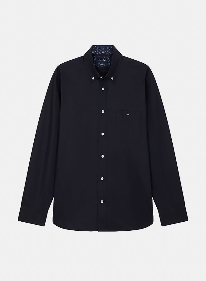 Eden Park shirt with button-down collar and printed elbow patches  - Image 1