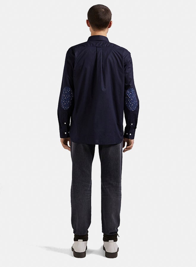 Eden Park shirt with button-down collar and printed elbow patches  - Image 4