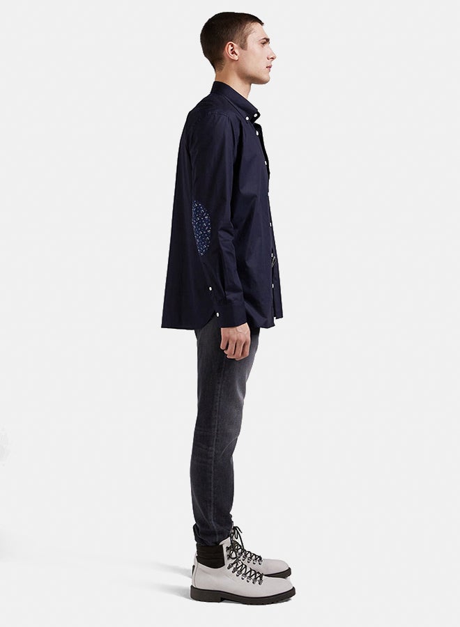 Eden Park shirt with button-down collar and printed elbow patches  - Image 3