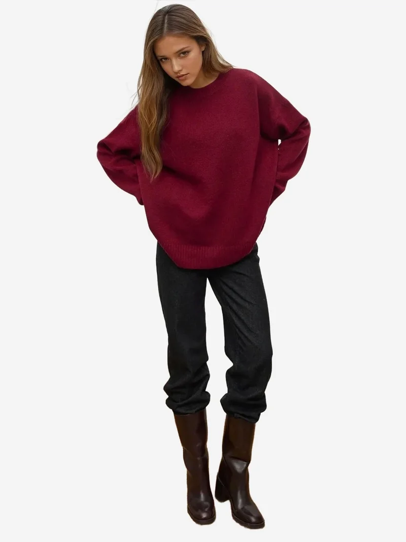 HICCUP Cozy Crew Neck Knit Sweater
