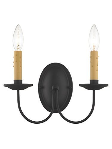 Livex Lighting 445204 Heritage 2 Light Black Wall Sconce