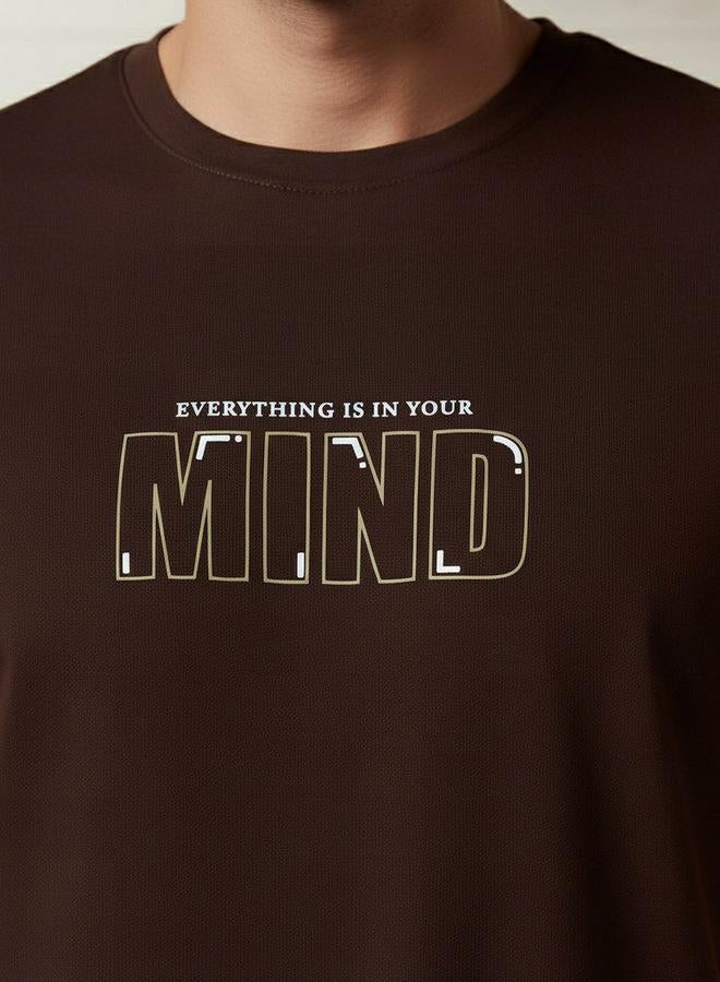 Iconic Men Slim Fit Round Neck Short Sleeve Slogan Print T shirt - Image 4