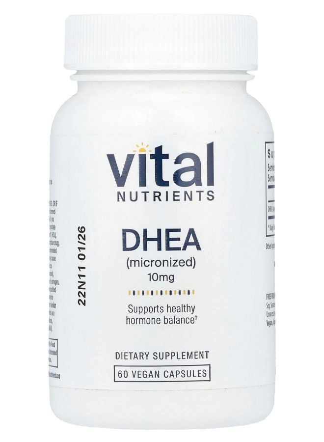 Vital Nutrients DHEA (Micronized) 10 mg 60 Vegan Capsules