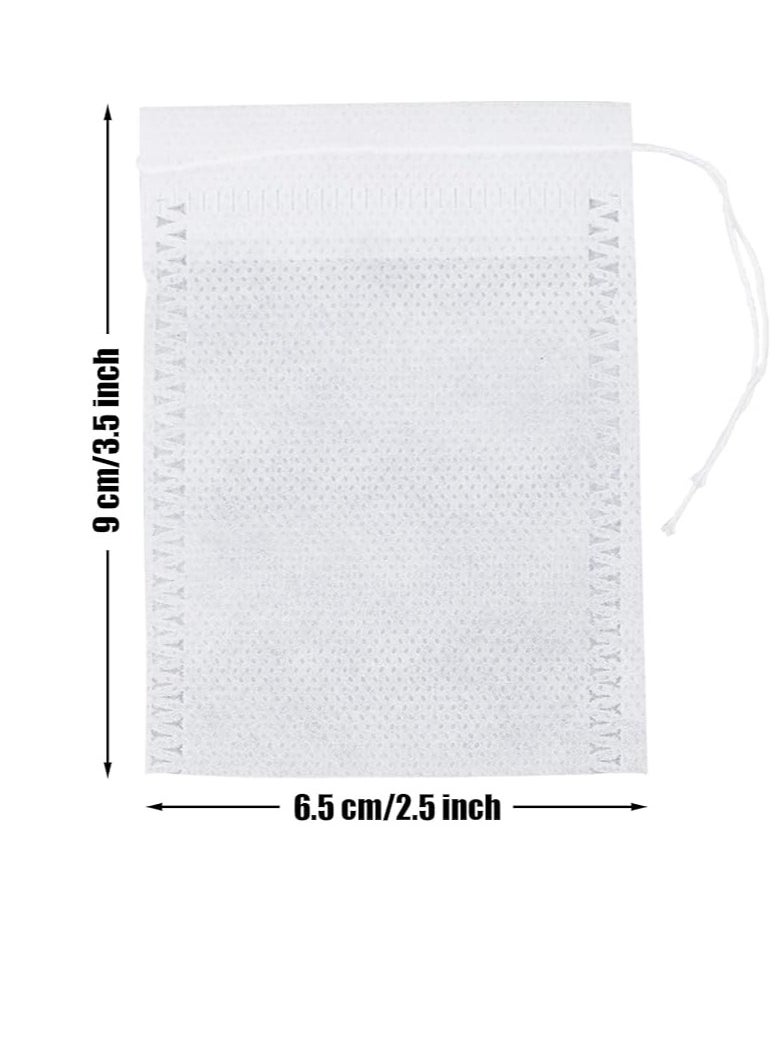 Generic 100 Pieces Disposable Drawstring Tea Filter Bags, Non-woven Fabric Bags, Airtight Mesh Bags for Tea Leaves, Coffee, Herbs, Spices  - Image 4