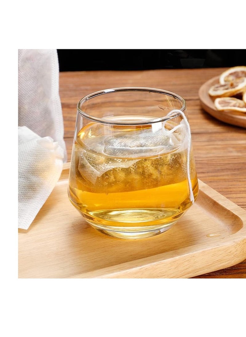 100 Pieces Disposable Drawstring Tea Filter Bags, Non-woven Fabric Bags, Airtight Mesh Bags for Tea Leaves, Coffee, Herbs, Spices