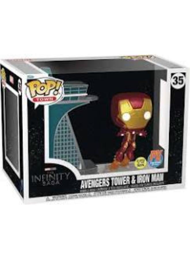 Funko Pop! Town Super Heroes : Marvel - Avengers 2 - Avengers Tower with Iron Man (Exc) - Image 3