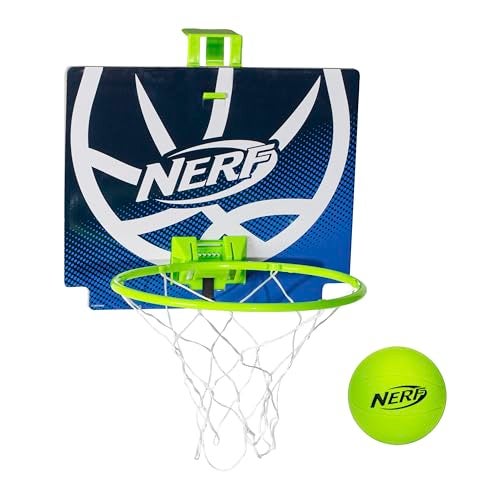 Nerf Nerfoop - The Classic Mini Foam Basketball and Hoop - Hooks On Doors - Indoor and Outdoor Play - A Favorite Since 1972 - Image 1