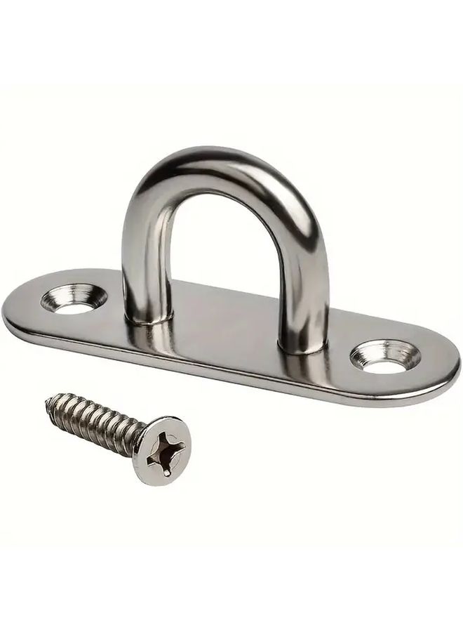 Stainless Steel M5 Heavy Duty Screw Eye Plate With Ring Pack Of 5 - Image 3