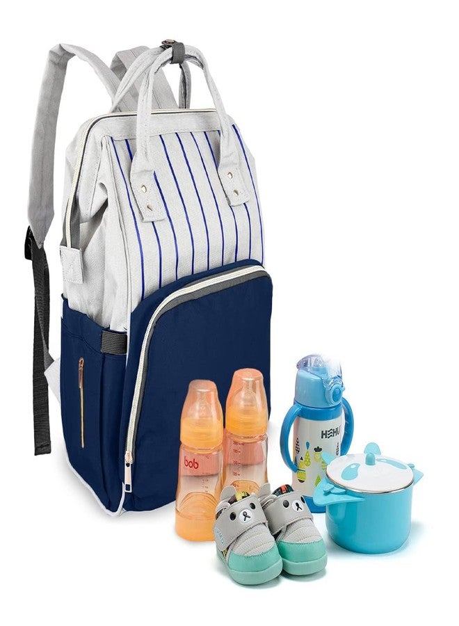 Laee cute Diaper Bag for New Born Baby/Diaper Bag for Mothers for Travel with Multi Compartments, Insulated Pockets, Waterproof Diaper Bags (Navy) - Image 2