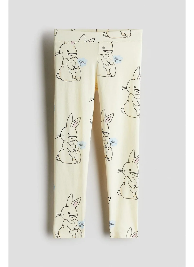 اتش اند ام Printed jersey leggings
