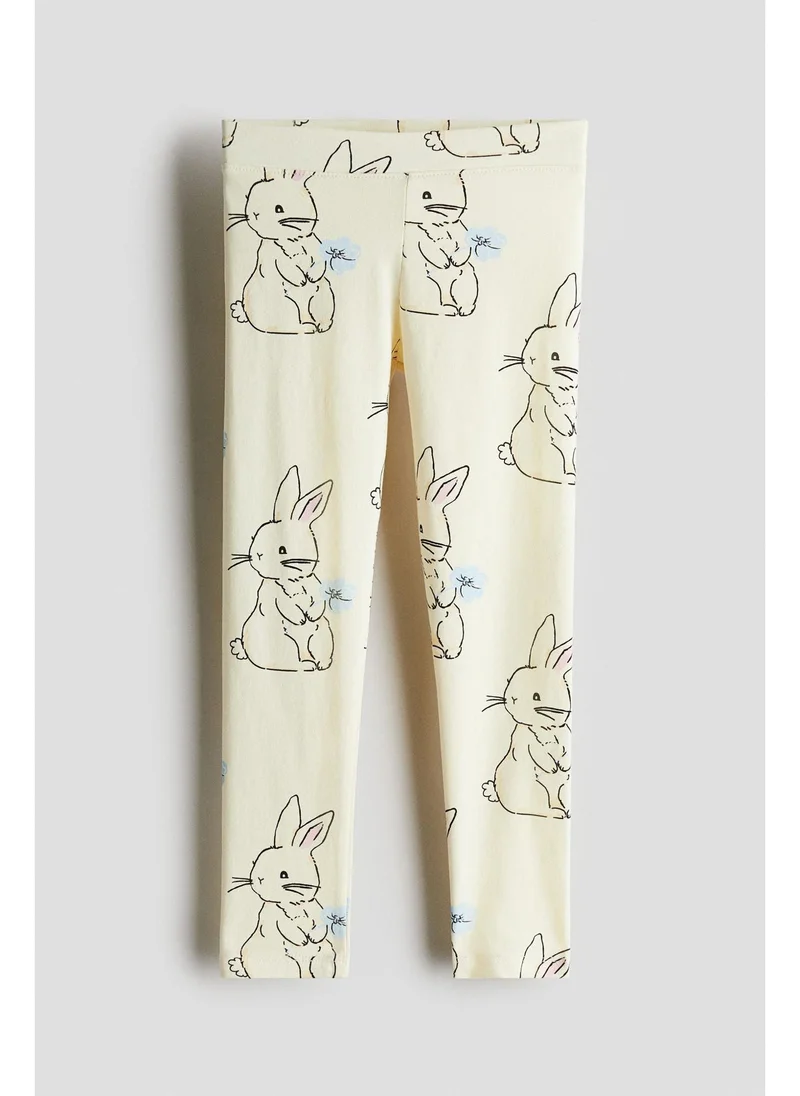 اتش اند ام Printed jersey leggings