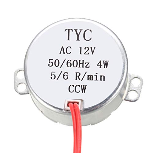 uxcell محرك متزامن AC 12V 4W 5-6RPM/دقيقة 50-60Hz عكس اتجاه عقارب الساعة للحرف اليدوية، نموذج أو محرك دليل - Image 2
