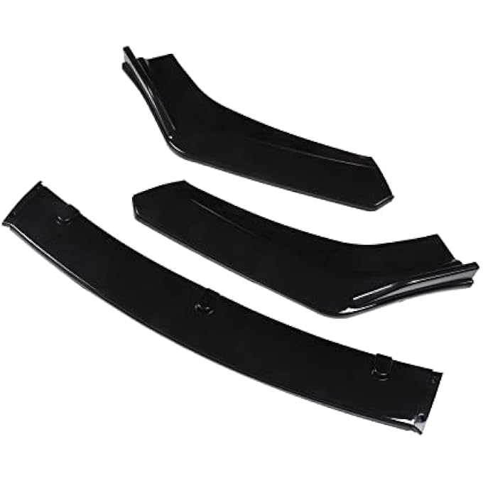 RIZGHWOY Front Bumper Lip Spoiler Gloss Black Abs Material Universal 3PCS Body Kit Splitter Only for Vehicles with a Width of 1800mm - Image 3