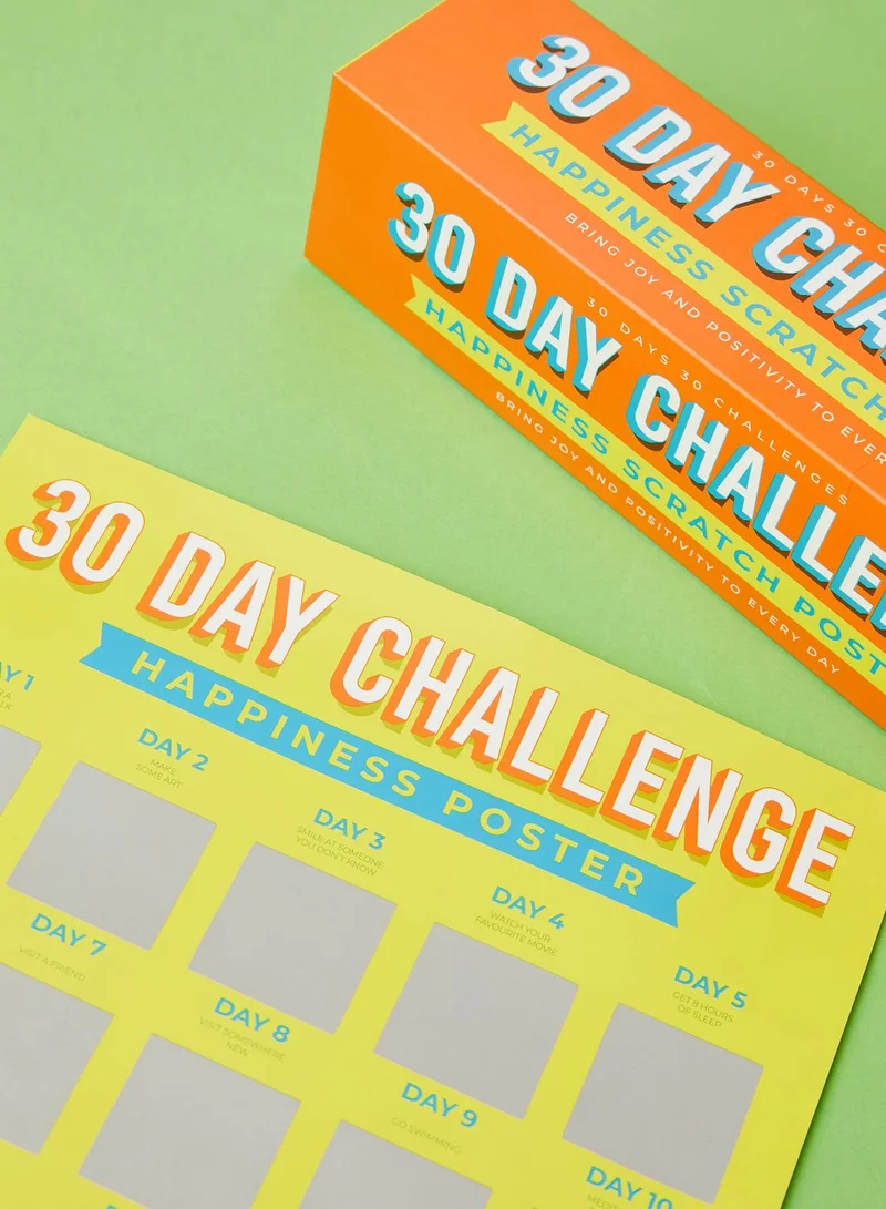 Gift Republic Bucket List - 30 Day Happiness Challenge Poster