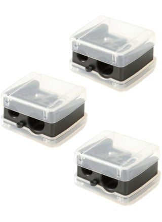3 Pack Eyeliner Pencil Sharpener Travel Cosmetics Pencil Sharpener with Cover Portable Makeup Sharpener Dual-Pencil Sharpener for Lip Liner, Eyebrow, and Eyeliner Pencils (Black) - pzsku/Z99764CB210FE58AB10D2Z/45/_/1725517184/e24366b0-ab48-4fe1-8391-983971231846