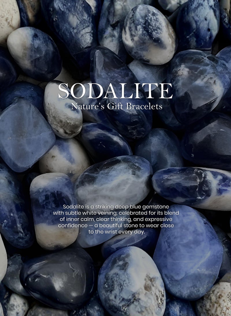 British Fossils Natures Gift Cord Bracelet Sodalite - Image 2