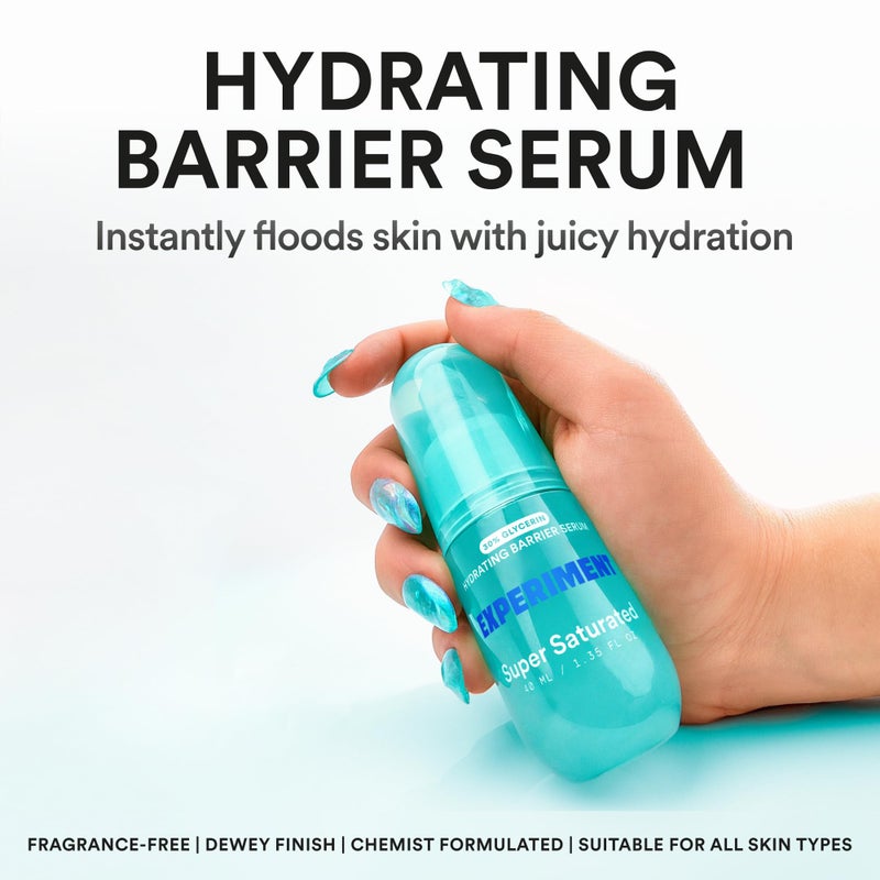 Experiment Super Saturated Ultra Hydrating Barrier Serum - 30% Glycerin, Polyglutamic Acid + Prickly Pear for Intensive Moisture, Plump + Dewy Skin, 1.35 FL OZ - Hydrating Serum for All Skin Types - Image 2