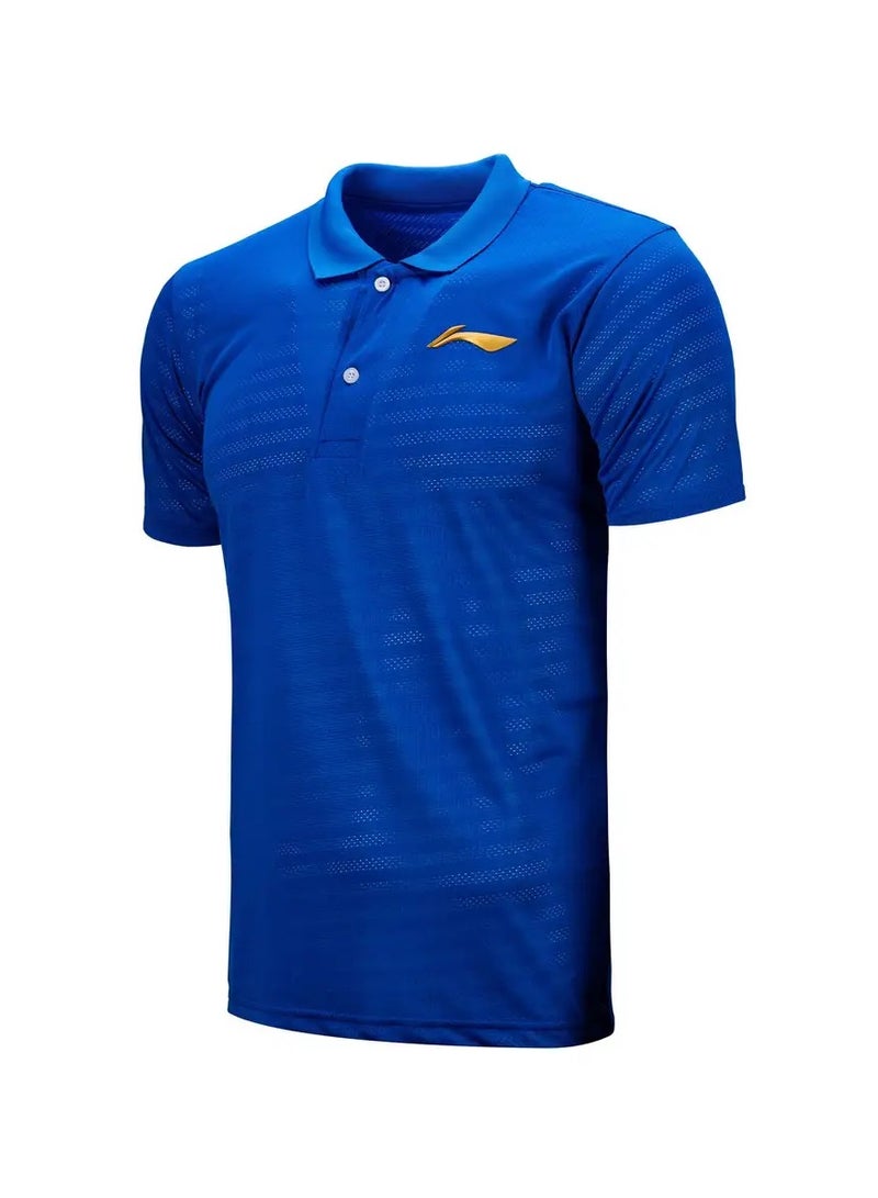 Li-Ning LN SOLID POLO-T-SHIRTS (ROYAL BLUE) (ATST691-8-XL) - Image 2