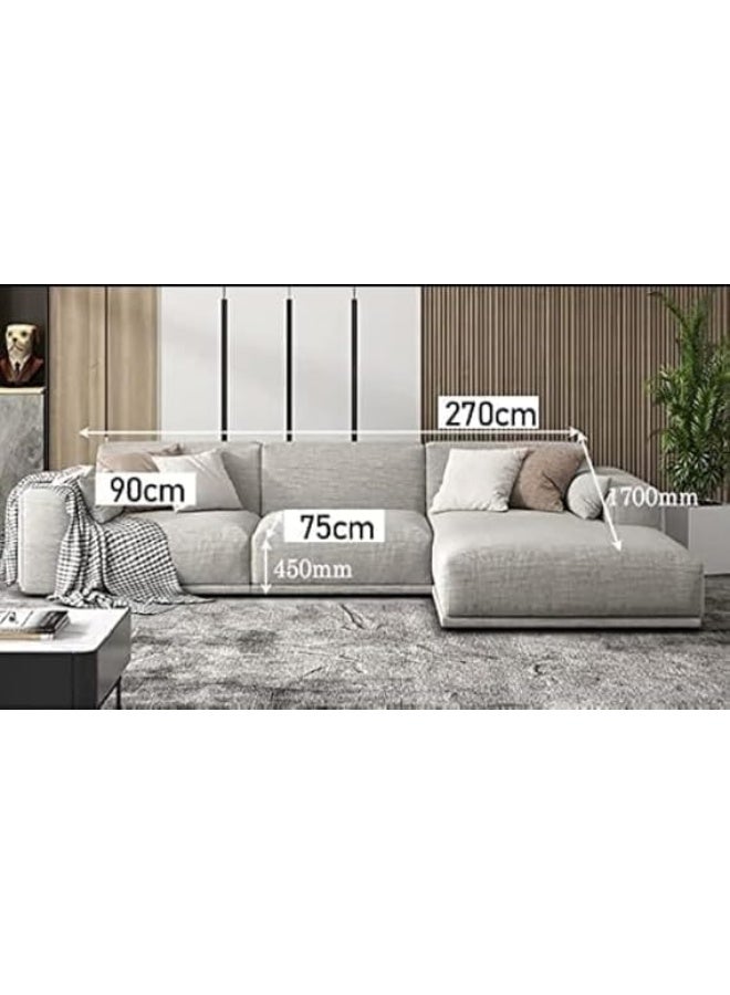 Ripple FURNITURE UAE Homes Fabric Sectional Sofa Set, Cotton Upholstered, with Chaise Lounger for Living Room  - Image 3