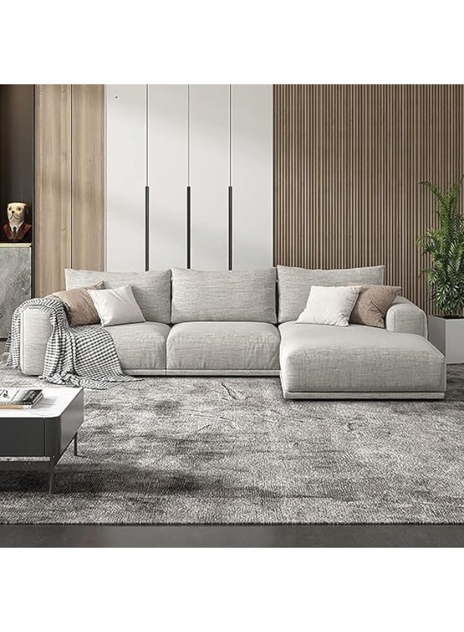 Ripple FURNITURE UAE Homes Fabric Sectional Sofa Set, Cotton Upholstered, with Chaise Lounger for Living Room  - Image 1