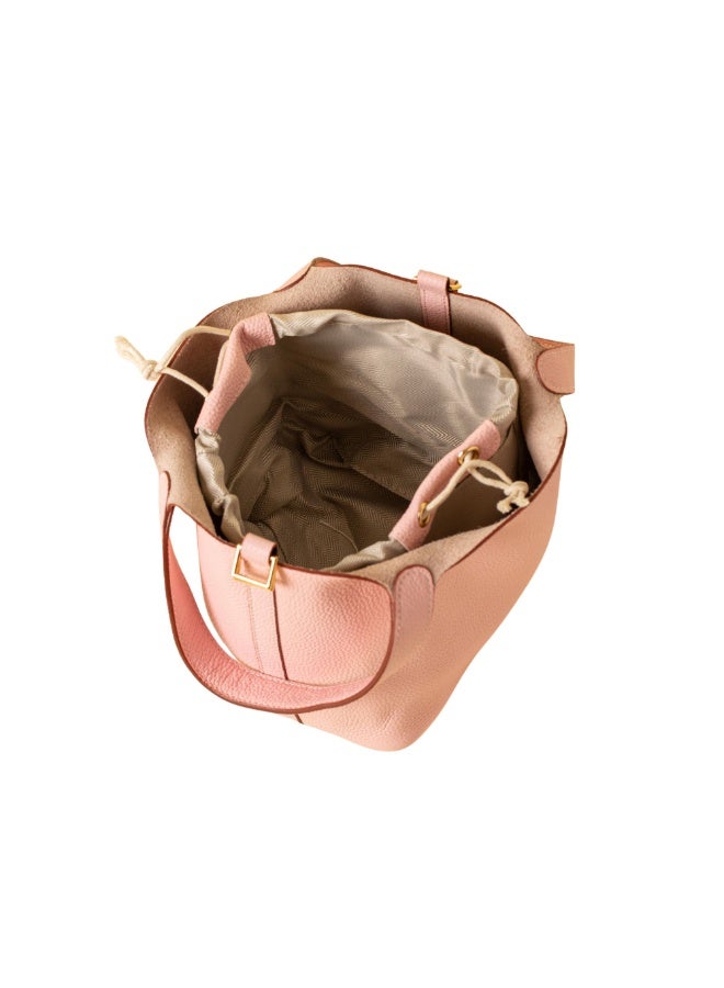 Elegant Modern Pink Leather Handbag with Inner Org - Image 3