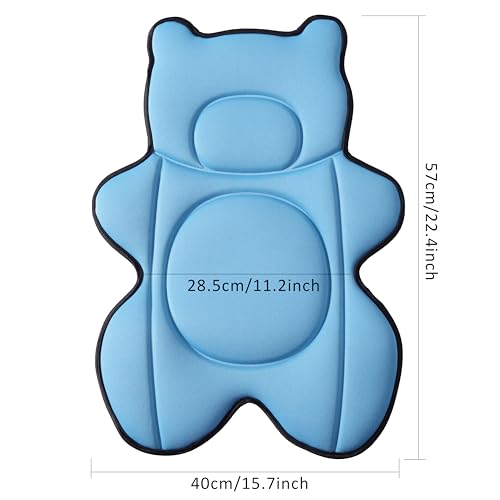 Ihaapsi Infant Baby Bath Cushion,Fits Inside Most Baby Bathtubs, Breathable Soft Baby Bath Support Seat,Baby Bath Pad Bath Pillow for Bathtub,Newborn Bath Mat with 4 Suction Cups (Blue) - Image 2