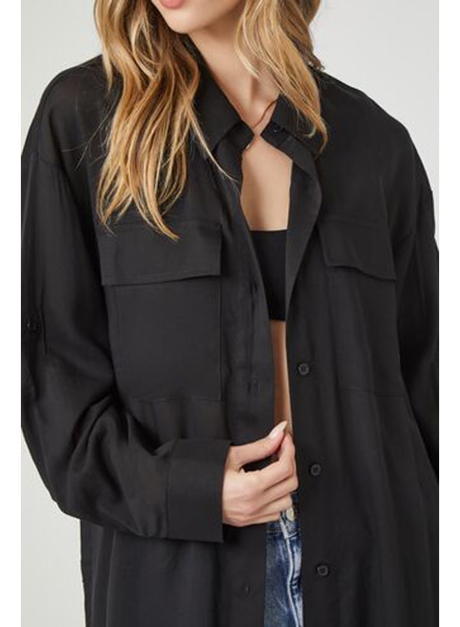 FOREVER 21 M-Slit Shirt Tunic - Image 5