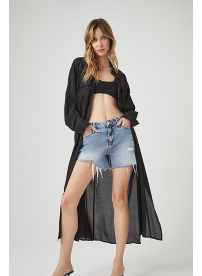 FOREVER 21 M-Slit Shirt Tunic - Image 1